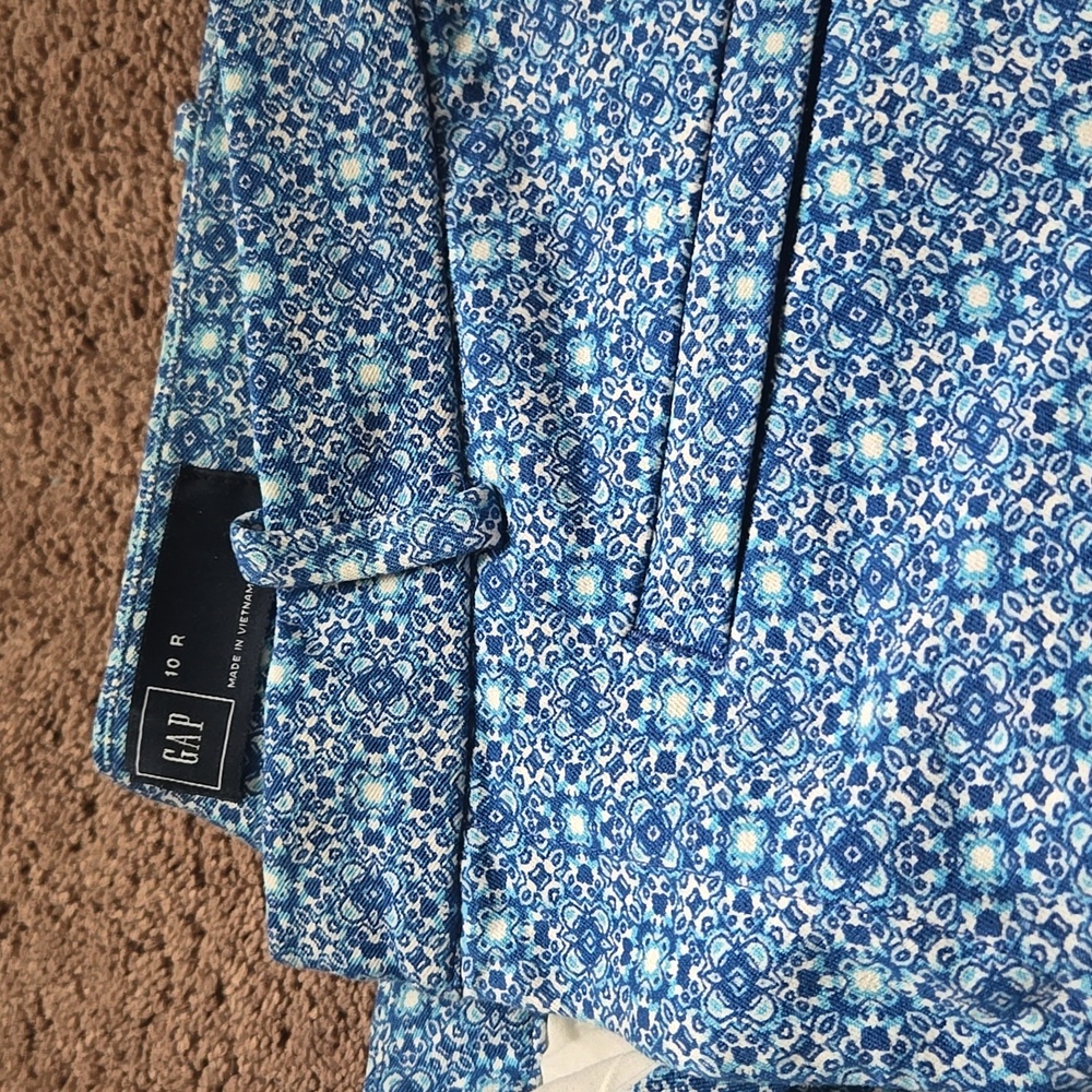 Blue Patterned Pants - Picture 2 of 4